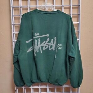 90s Stüssy green crewneck sweatshirt